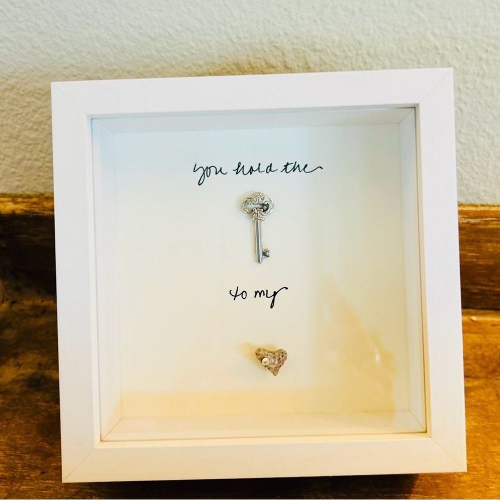 You Hold The Key to my Heart 6x6 Shadow Box Framed Art